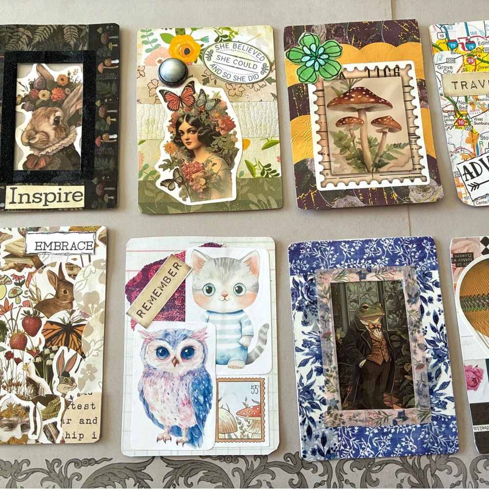 10 Altered Playing Cards